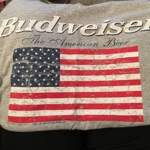 Vintage Budweiser Tee tshirt USA flag